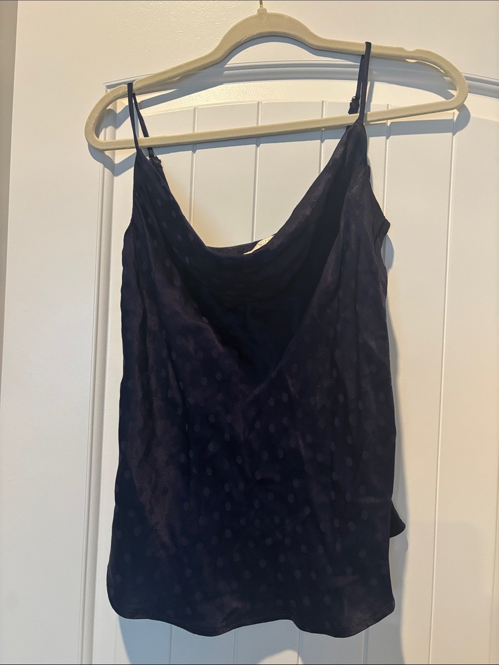 lovestitch Navy Polka Dot Cowl Neck Camisole